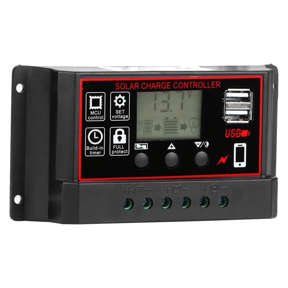 12V 24V Solar Photovoltaic Meter Intelligent Digital Display Controller USB 5V 60A