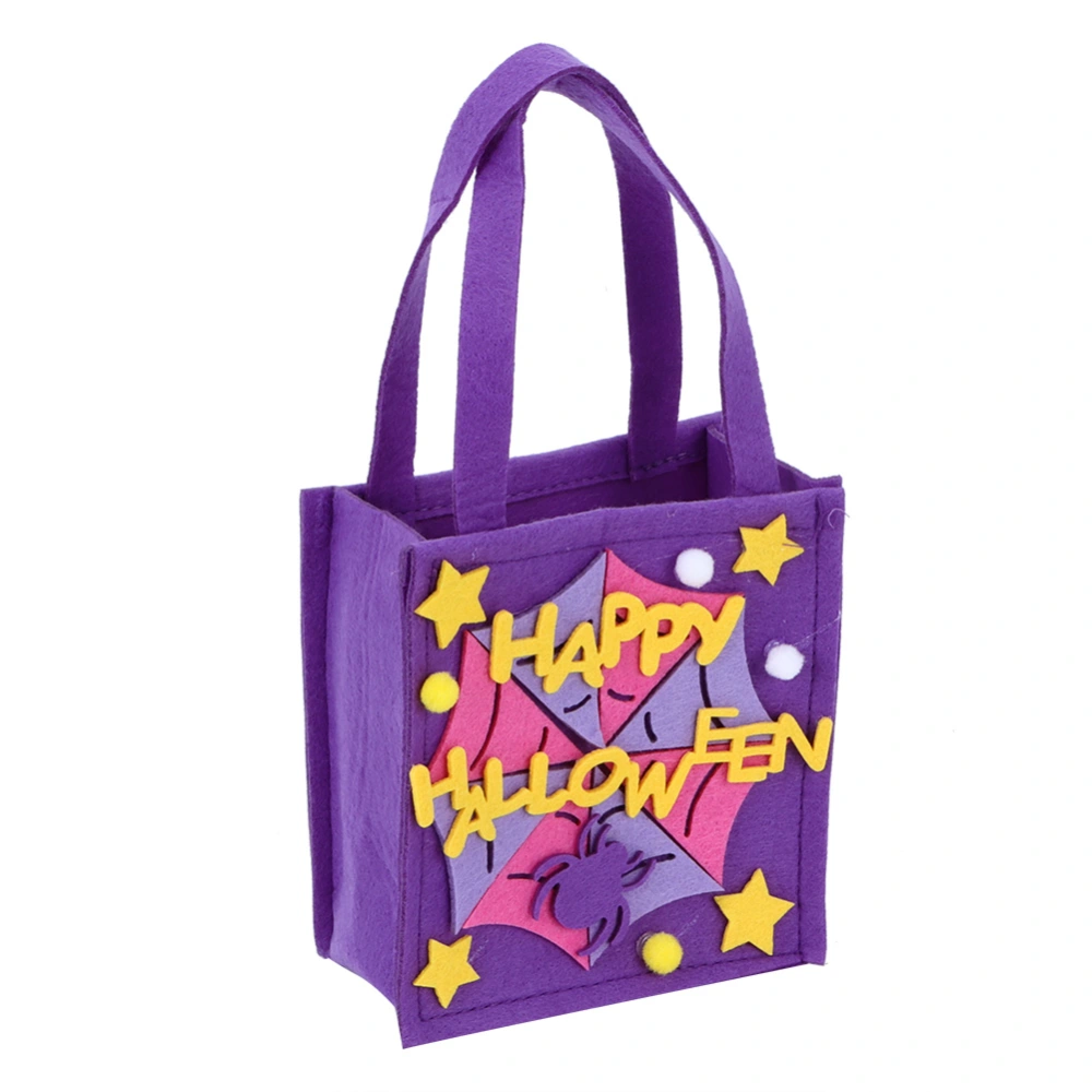 Halloween Sweet Candy Bag Decoration Trick or Treat Home Party Handbag Ornament PropPurple