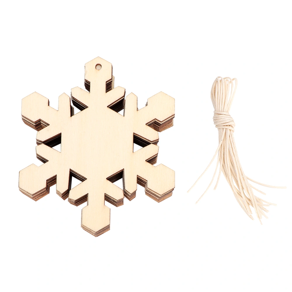 10Pcs Christmas Tree Pendant Handcraft DIY Hanging Ornaments Home DecorationSnowflake 10cm