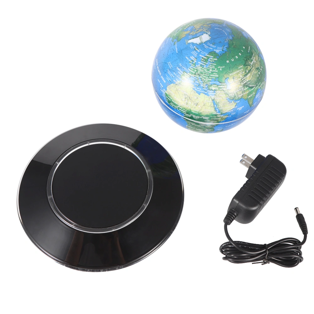 8 Inch Magnetic Levitation Floating Globe Toy Gift with LED Light 100-240VBlue US Plug