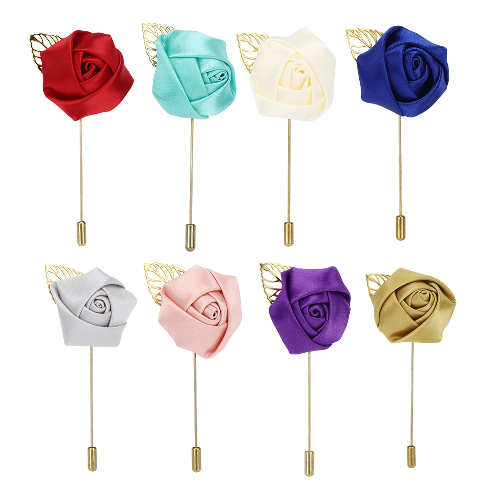 8Pcs Fashionable Handmade Brooch Lady Men Corsage Jewelry for Bridal Wedding Prop Decoration