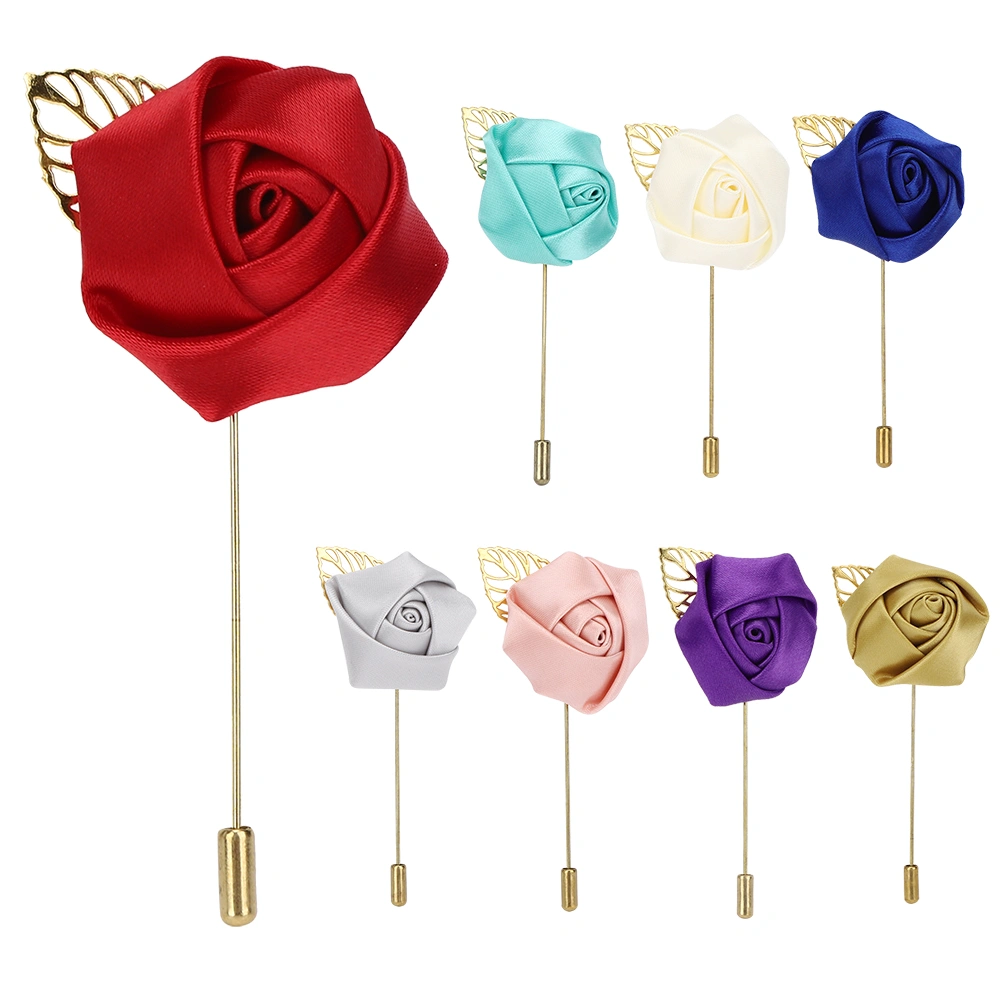 8Pcs Fashionable Handmade Brooch Lady Men Corsage Jewelry for Bridal Wedding Prop Decoration