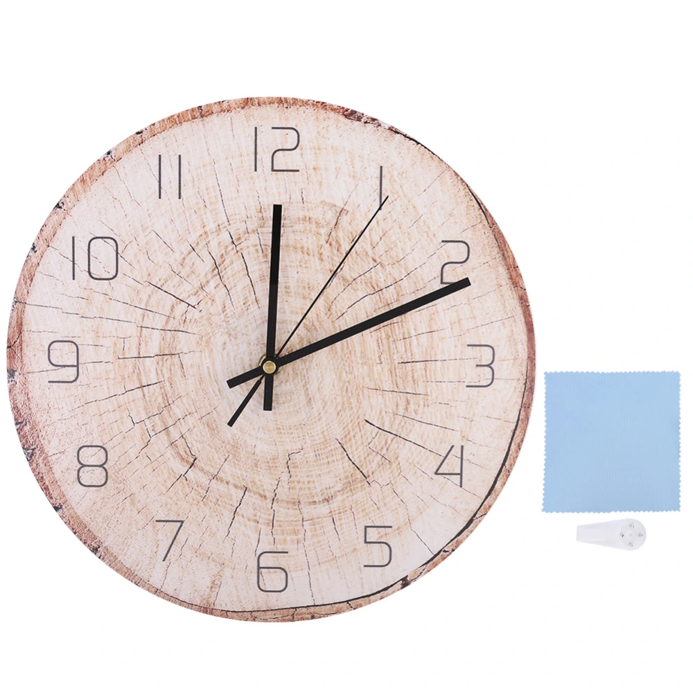 Tree Grain Pattern Wall Clock Acrylic Mute Clock Living Room Kitchen Bedroom Home Decor