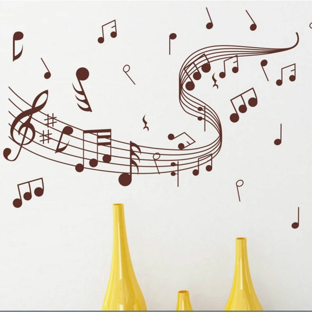 2Pcs Household Music Note Wallpaper Sticker DIY Wall Stickers for Home Decoration