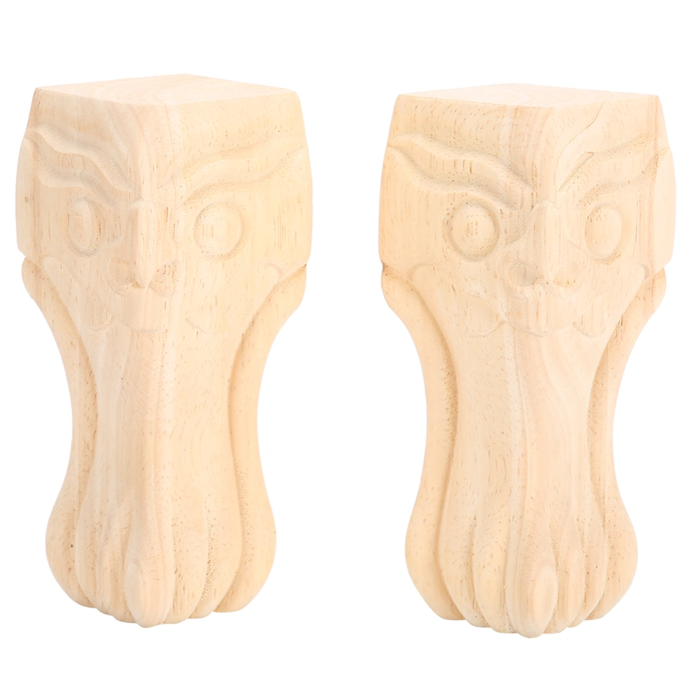 2Pcs Stylish Wood Carved Table Leg Cabinet Legs Home Furniture for Sofa Tea Table TV Cabinet