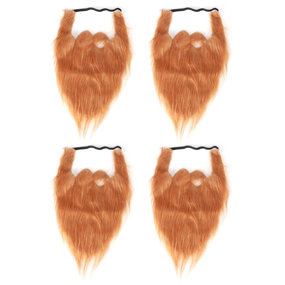 4pcs Fake Beards Christmas Funny False Mustache for Costume Party Cosplay Supplies Props