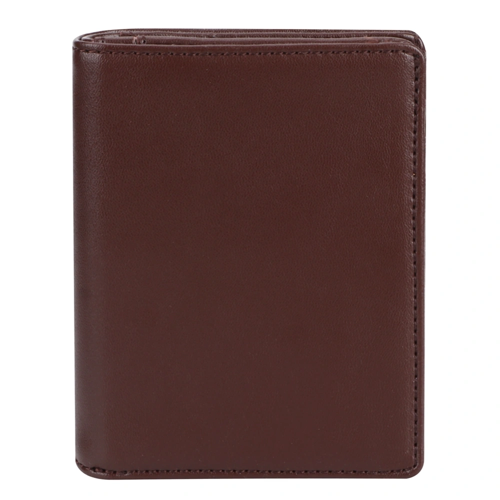 Portable RFID Anti-Theft Purse Wallet Cash Card Holder Fashionable Male Business WalletBrown