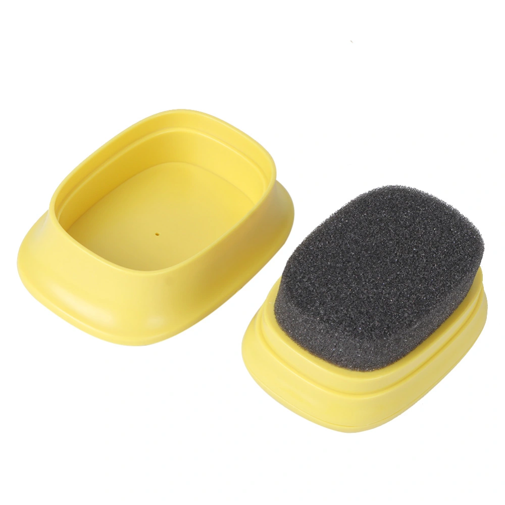 Mini Household Shoes Cleaner Brush Polish Buffing Sponge Shoes Care Cleaning ToolYellow-Transparent Shoe Polish