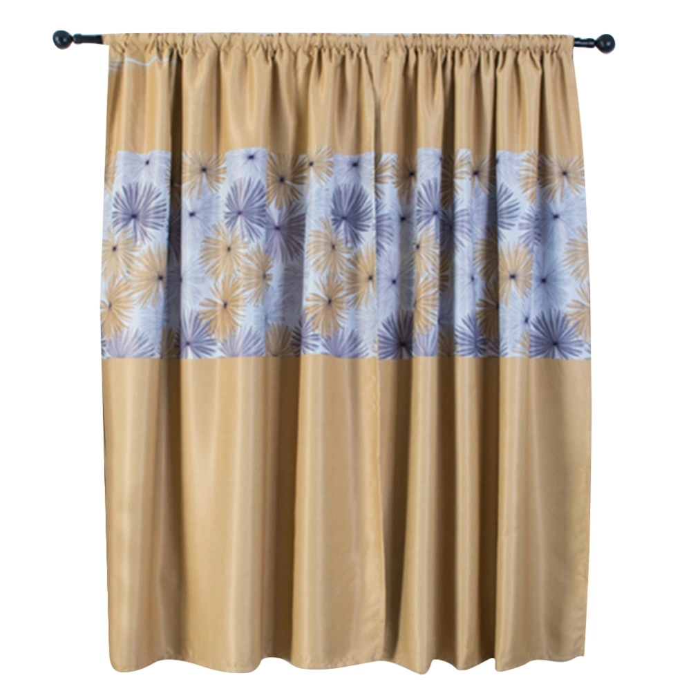 Chrysanthemum Printing Pattern living Room Bedroom Polyester Window Shading Drape Curtain DecorationYellow