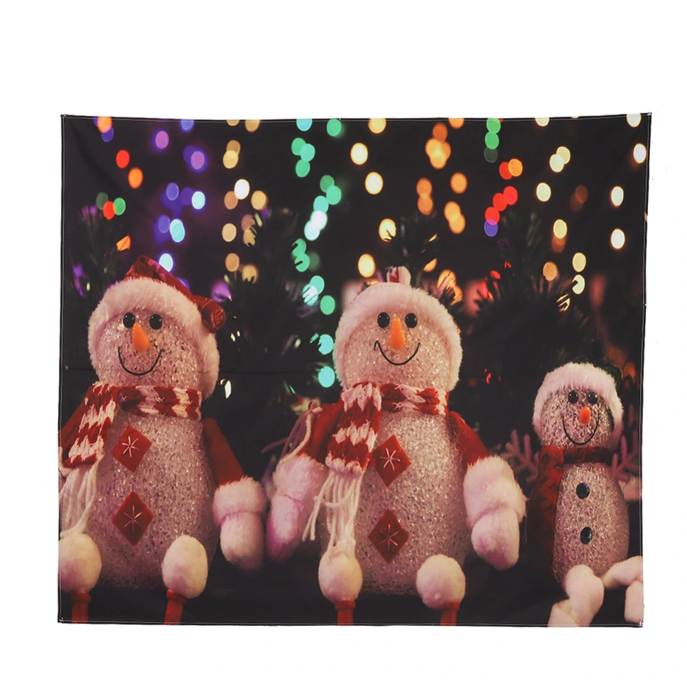 Christmas Cute Snowman Pattern Tapestry Wall Hanging Tapestry Blanket Carpet for Home Decor 150x130cm