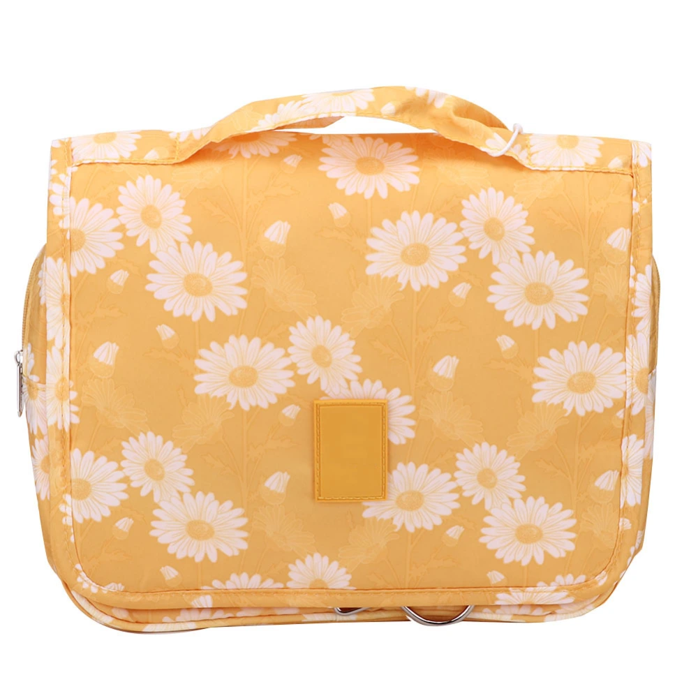 Portable Waterproof Hanging Cosmetic Makeup Bag Toiletry Storage Case Organizer for Traveling Yellow