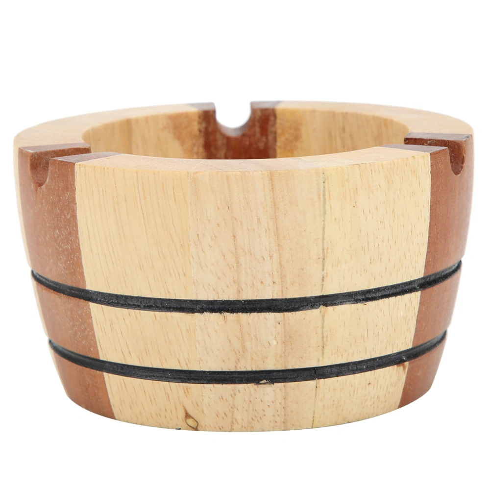 Modern Windproof Wooden Ashtray Cigarette Smoking Ashes Tray for Bar Pub Home Office