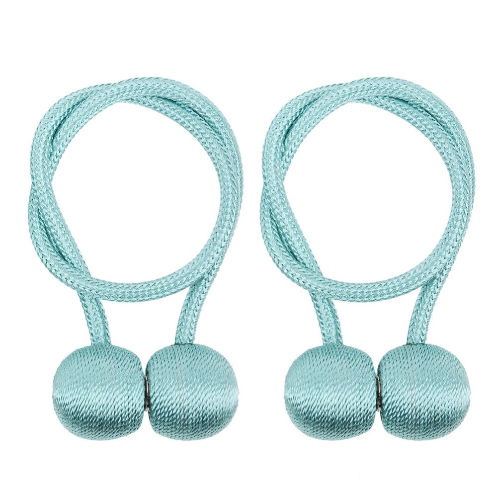 2Pcs Strong Magnetic Curtain Tiebacks Tie Backs Buckle Holder Holdbacks Window Decorative Accessories(BlueGreen )