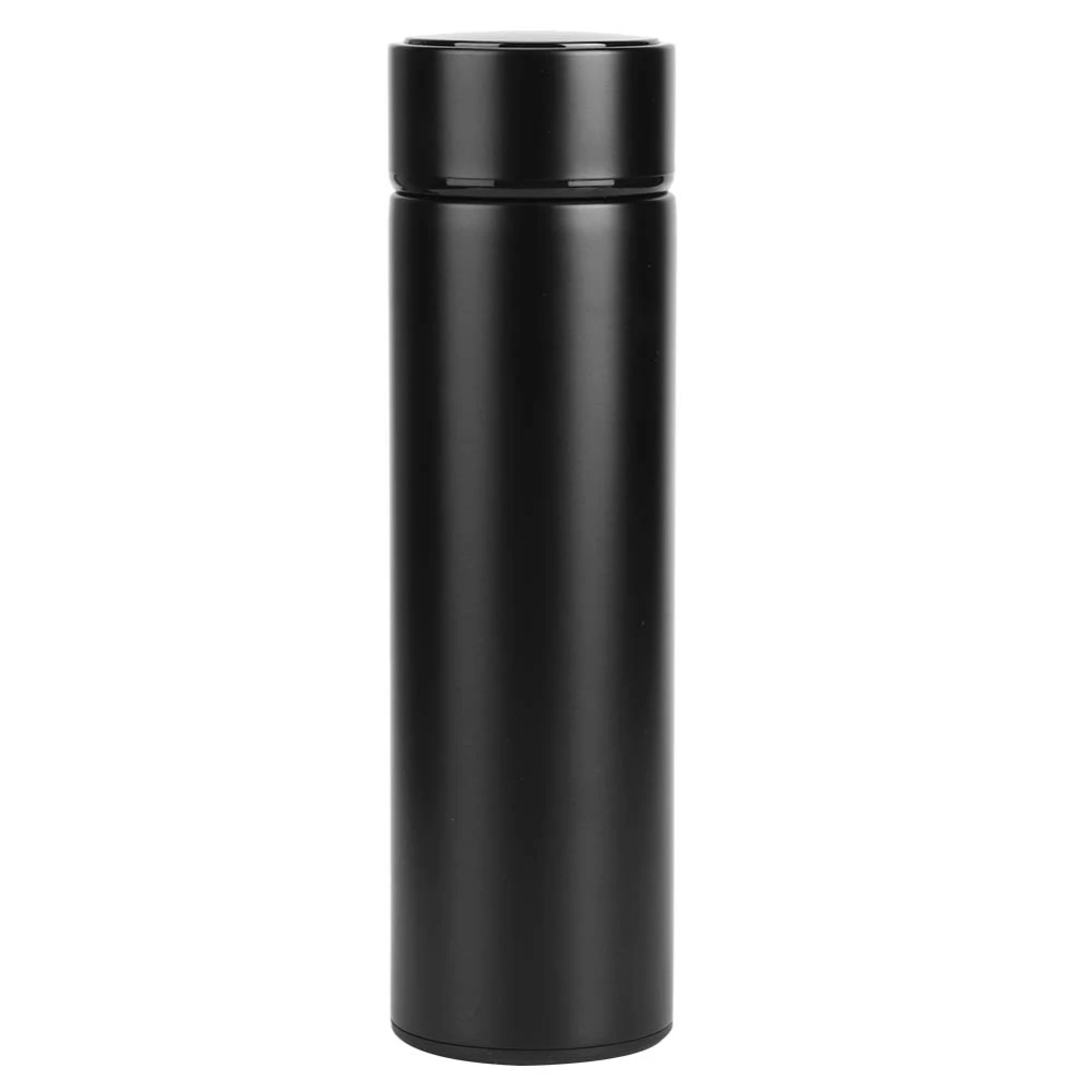 500ml LED Intelligent Temperature Display Insulated Water Bottle Thermal Vacuum CupBlack