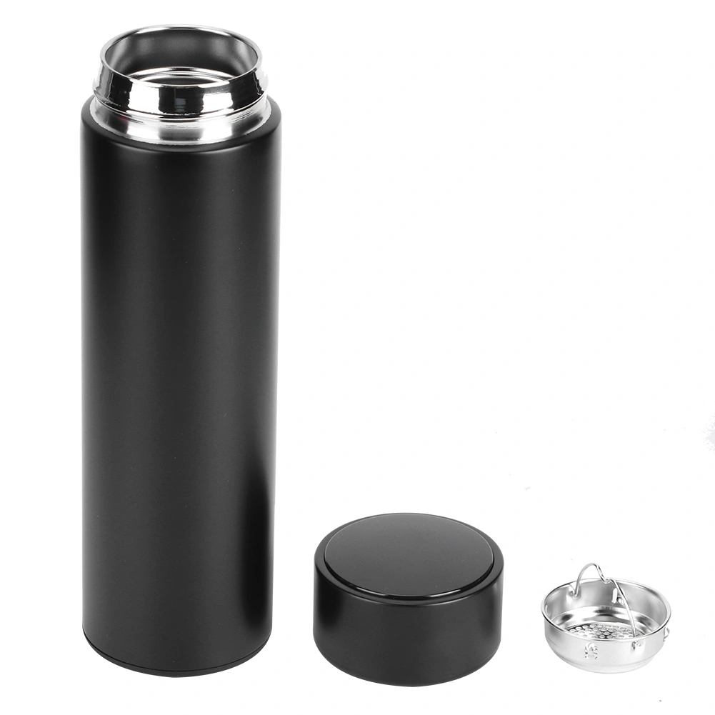 500ml LED Intelligent Temperature Display Insulated Water Bottle Thermal Vacuum CupBlack
