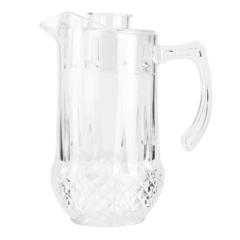 1300ml Acrylic Cold Water Jug Draft Beer Pot Duckbill Kettle with Lid for KTV Bar Hotel