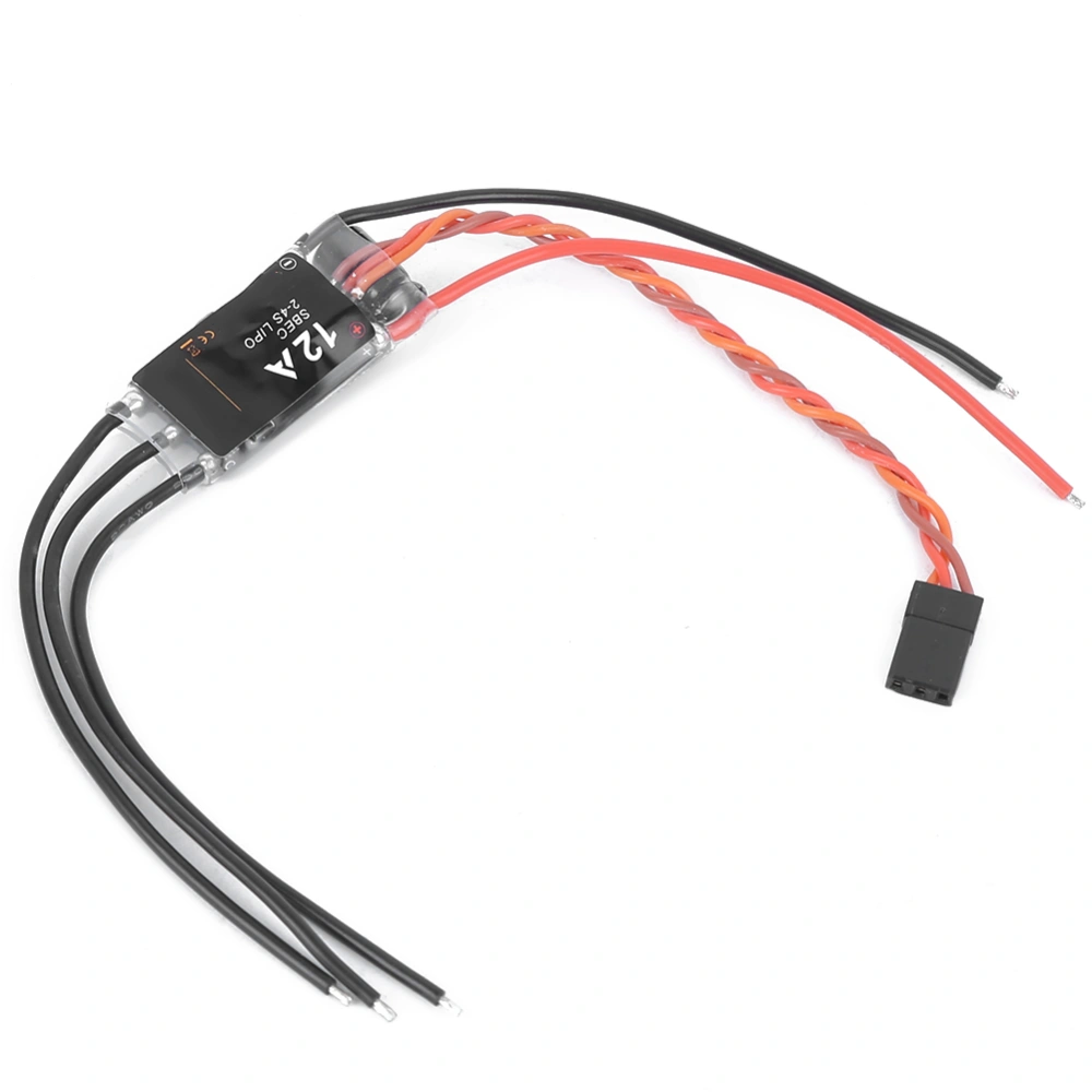 12A ESC 2‑4S Electronic Speed Controller RC Accessory for Fixed Wing Aircraft Model