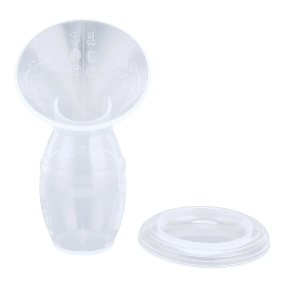 New Fashion Food Grade Silicone Manual Breastfeeding Nursing Pump Bottle Collector Transparent