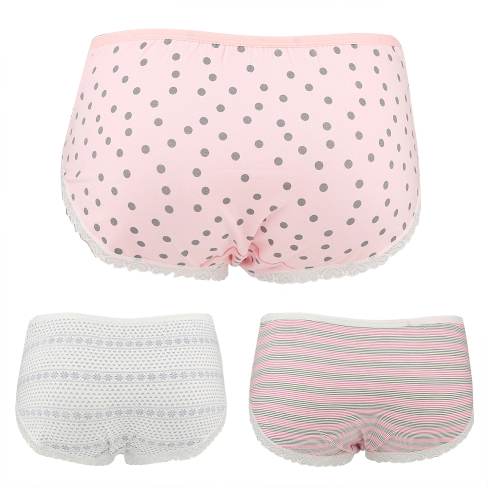 3pcs/Lot Woman Cotton Maternity Briefs Panties V-Shaped Low-Waist Pregnancy Underwear #4 Lace