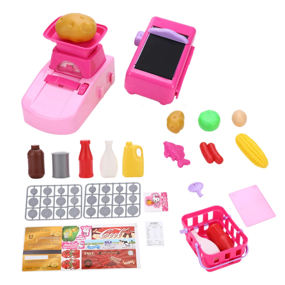 Simulated Electronic Supermarket Cash Register Toy Educational Kids Children Pretend Play Set