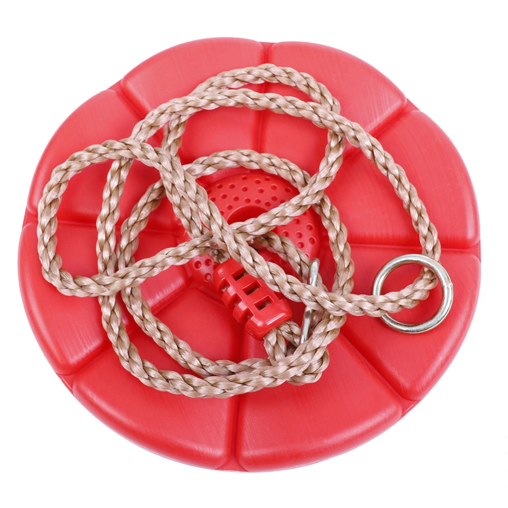 Children Swing Disc Toy Kids Round Rope Swings Outdoor Entertainment Activity（Red Petals）