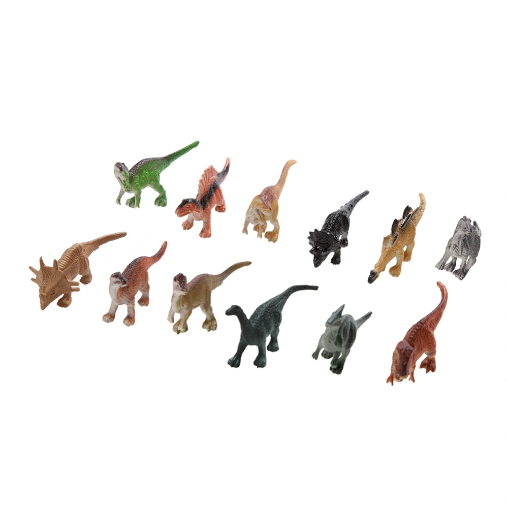 12pcs/set Soft Plastic Dinosaur Model Educational Toy for Toddler Children Kids Gift Collection