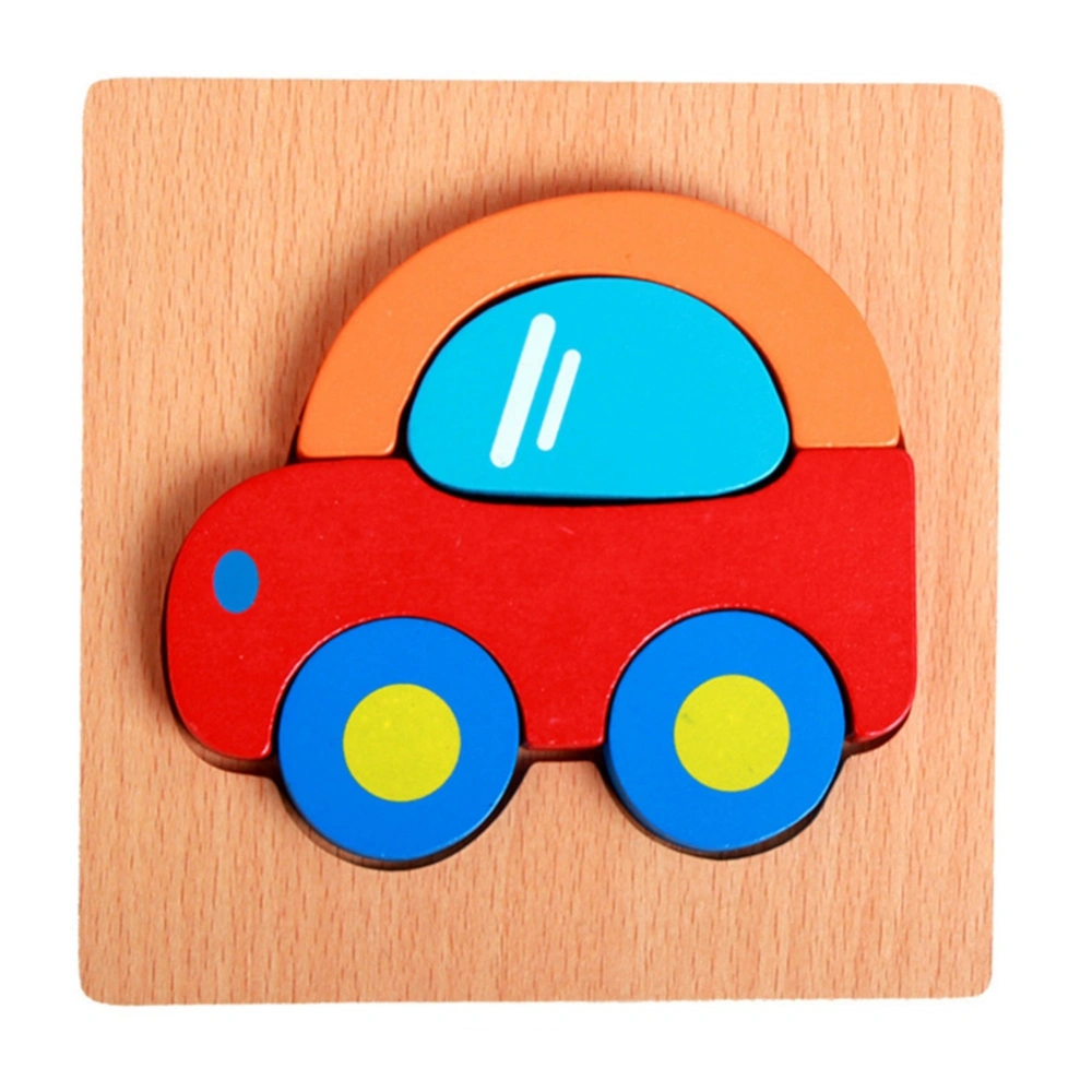 Educational Wooden Puzzle Kids Children Interesting Early Learning Props Car