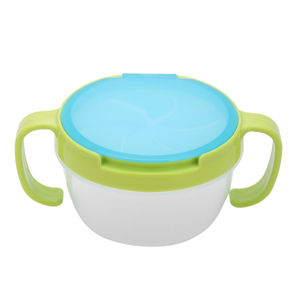 BPA Free Dual handle Spill proof Food Bowl Snack Container for Children Baby Toddlers (Green)