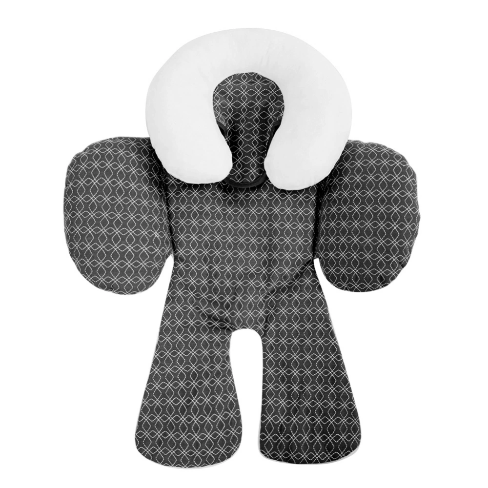 Baby Stroller Protection Pad Stroller Accessories Head Body Double-sided Protection Pad（Black）