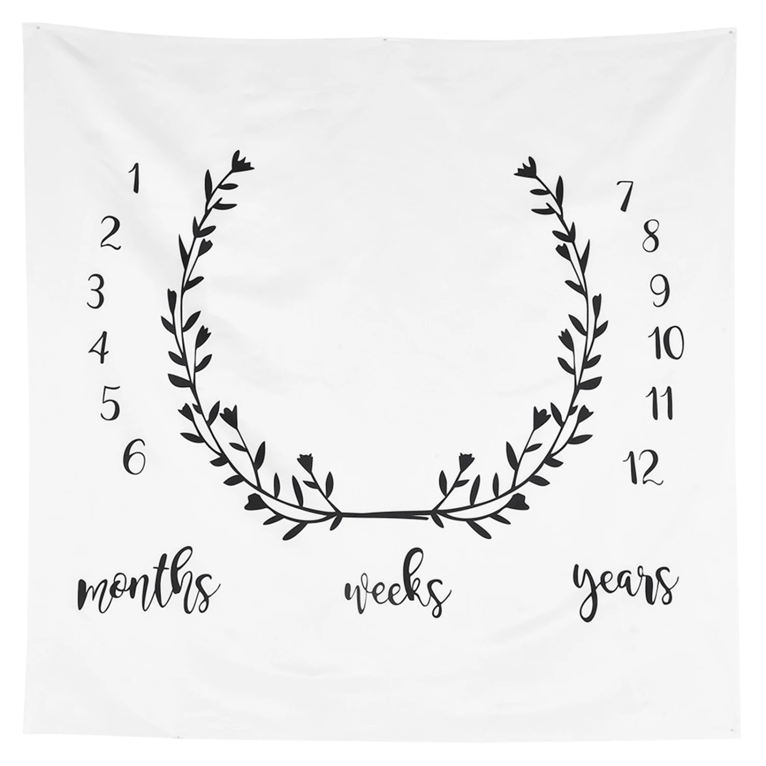 Baby Milestone Blanket Growth Record Blanket Newborn Photography Props C