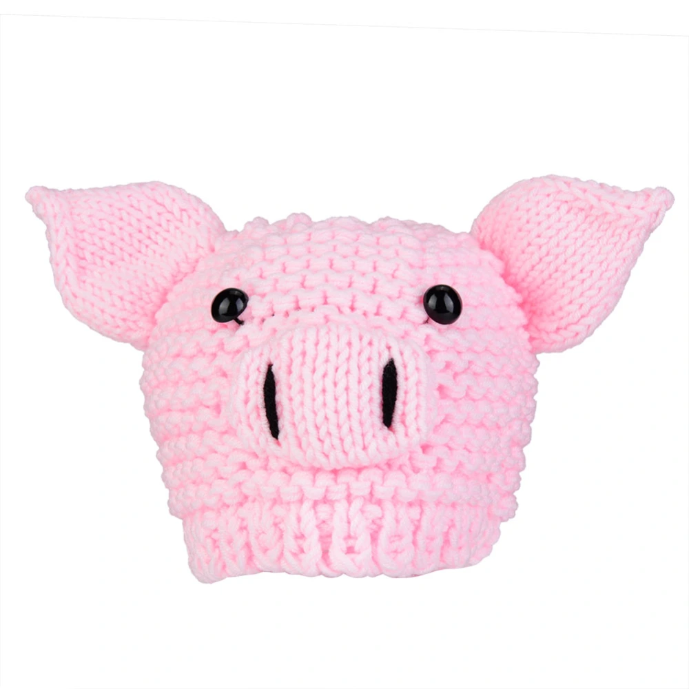 Newborn Baby Cute Cartoon Pig Pattern Hat Baby Photography Props Hat (Pink)