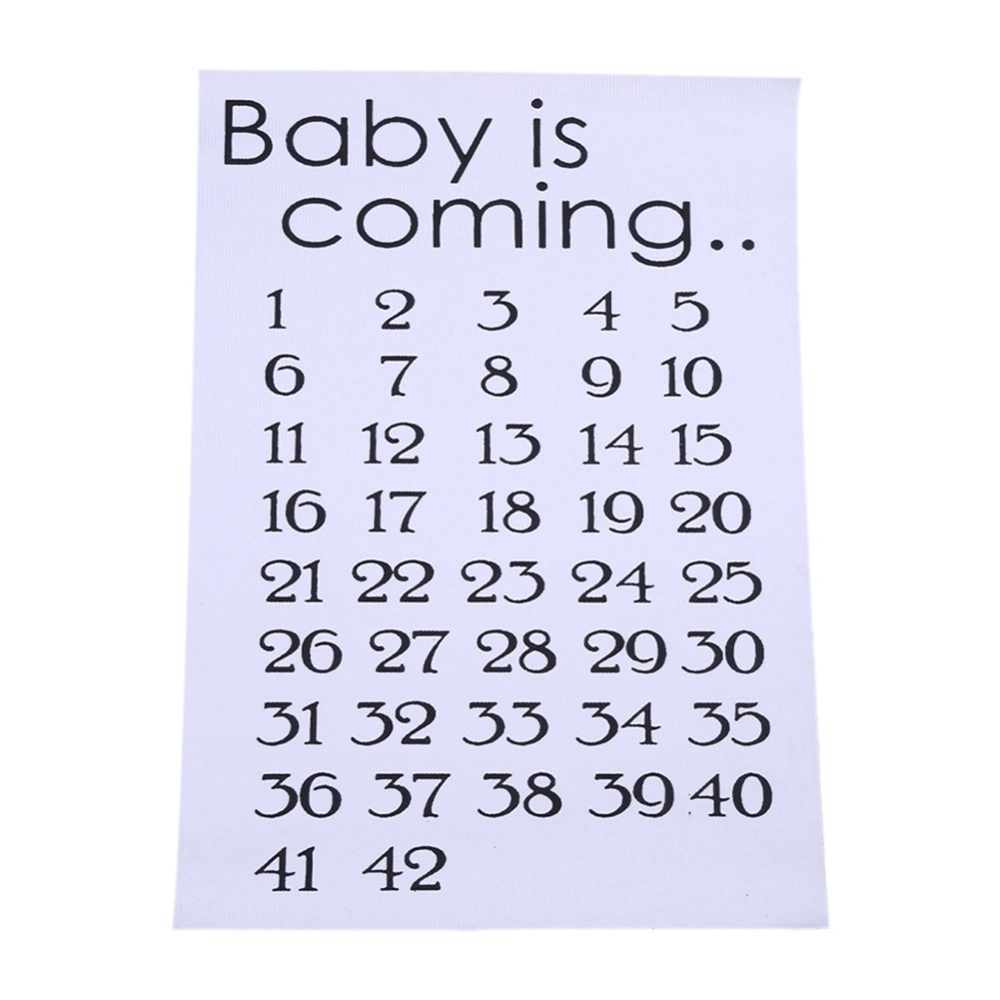 Countdown Sticker for Baby Birth Maternity Cloth Accessory for Pregnant Women(White)