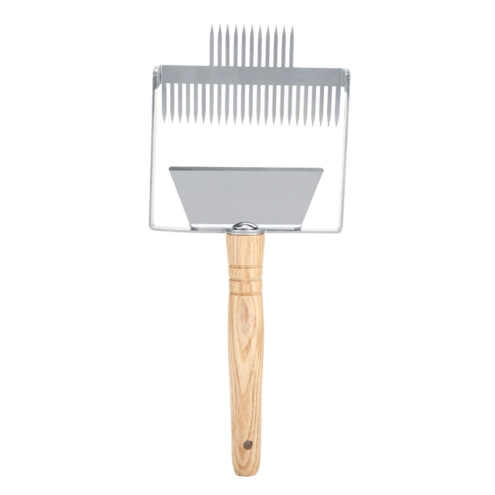 Stainless Steel Beehive Knife Scraper Beekeeping Uncapping Fork Tool Equipment with Wooden Handle