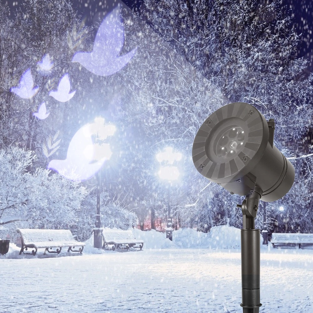 Outdoor Waterproof LED Snowflake Projector Light Garden Christmas Light Christmas Decor LampEU Plug With Remote Control