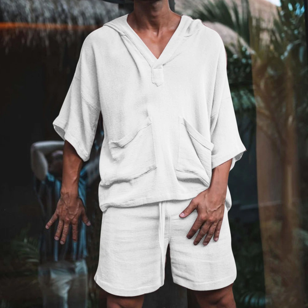 Men's Cotton Linen Loose Casual Suit For Vacation