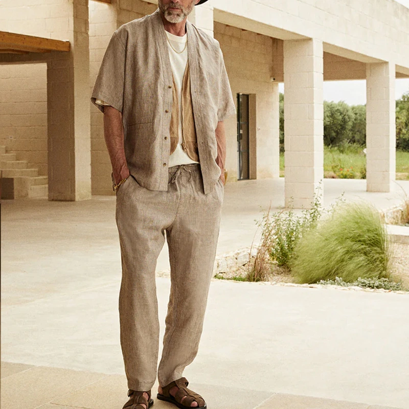 Men's Linen Summer Casual Suit