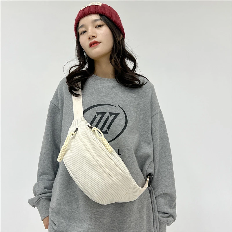 Women's Leisure Corduroy Lazy Corduroy Waist Bag