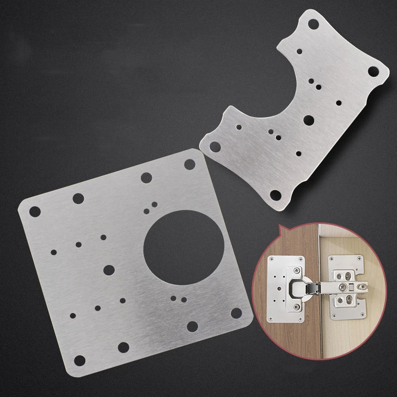 Hinge Repair Patch Stainless Steel Cabinet Door Fixing Plate Cabinet Door Wardrobe Hinge Damage Repair Replacement-free Reinforcement Piece