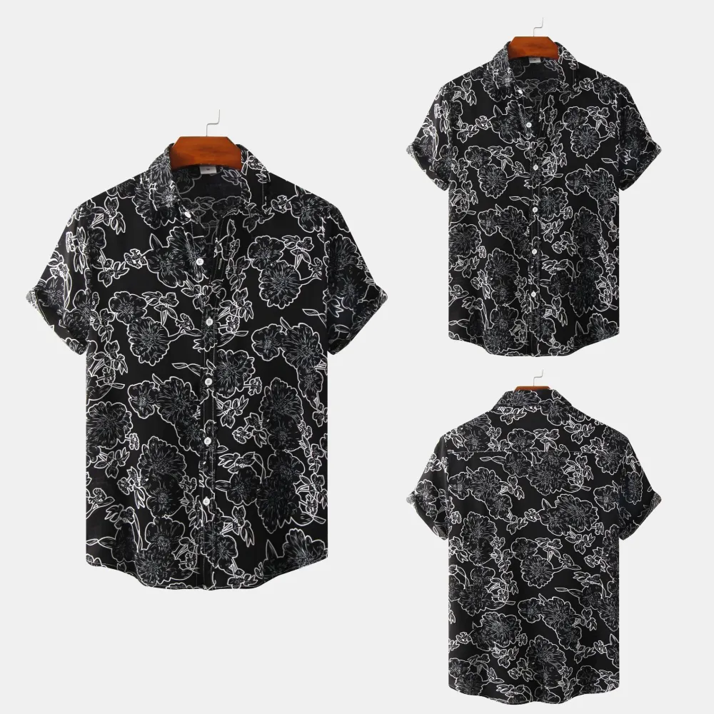 Men's Casual Tops Loose Fashion Short Sleeves