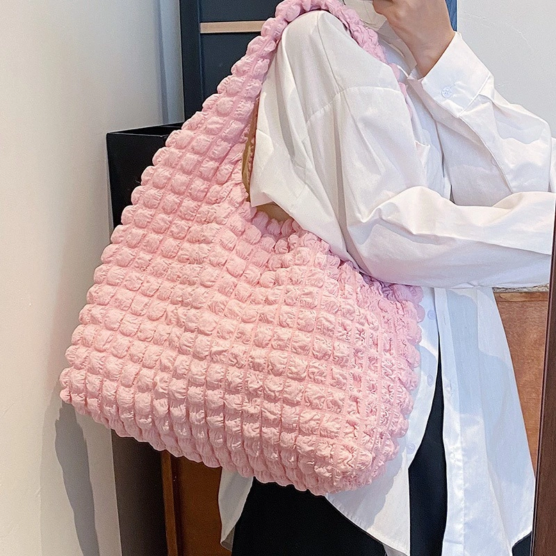 Cloud Bubble Large Capacity Pleated Girl Shoulder Bag