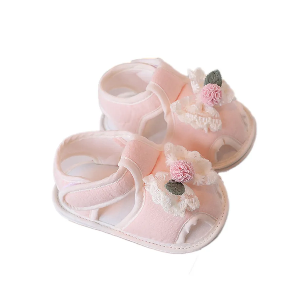 Girl Summer Sandals Anti-slip Soft Sole Bow Flower Shoes for Outdoor