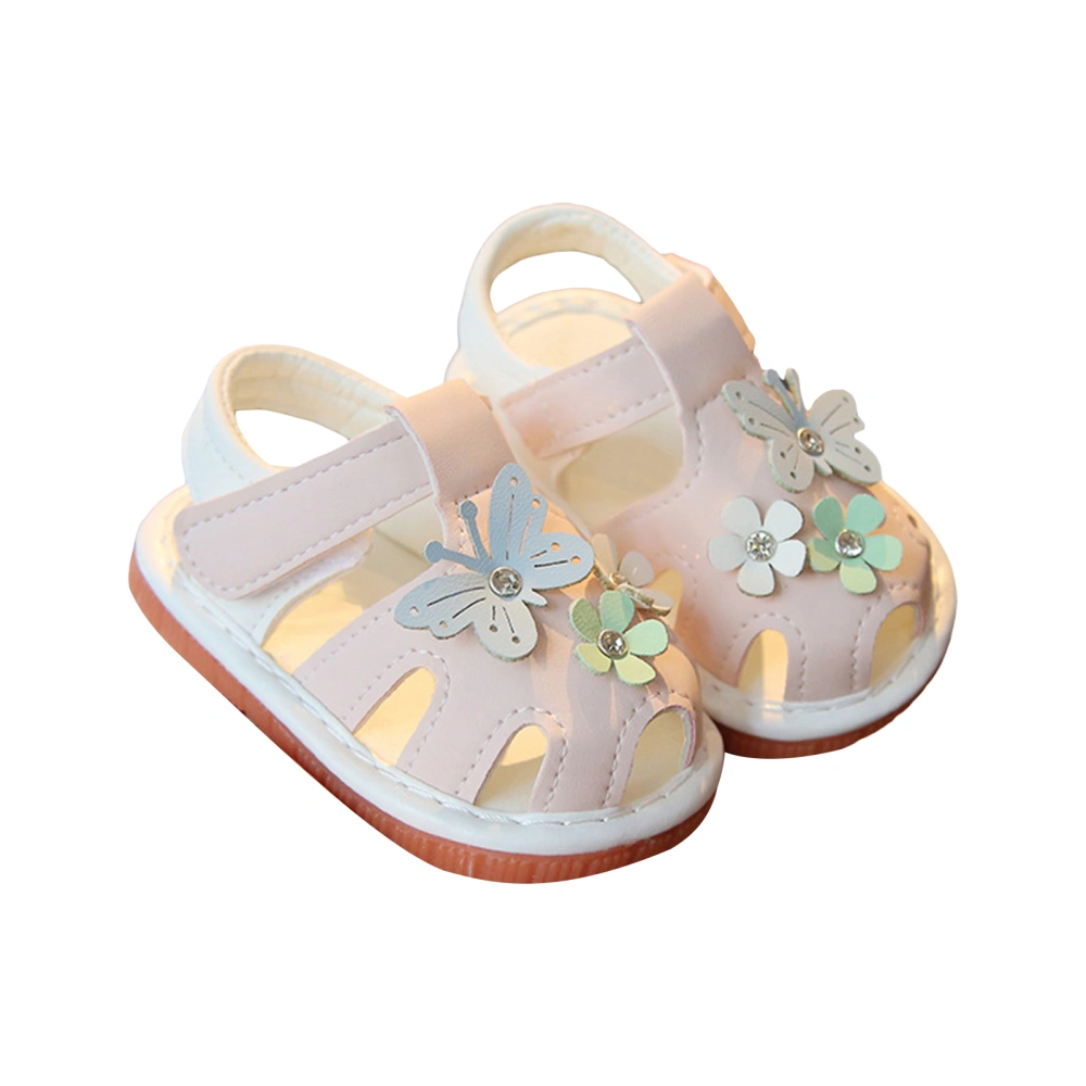 Girl Summer Sweet Sandals Anti-slip Sole 3D Flower Butterfly Shoes