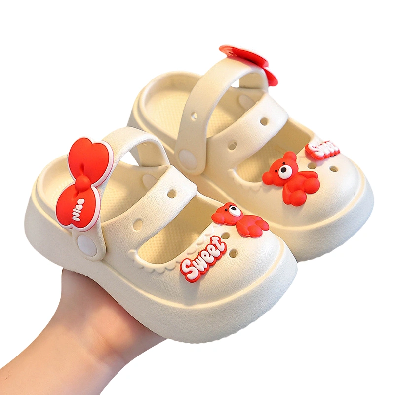 Girls Boys Slippers Anti-slip Soft Sole Cartoon Bear EVA Shoes for Home