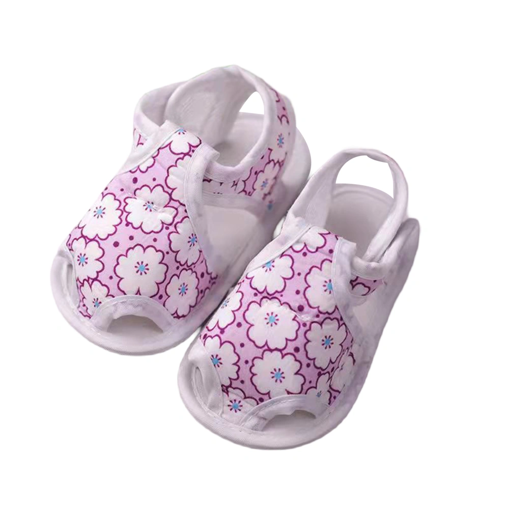 Infant Baby Girls Sandals Floral Print Anti-Slip Soft Sole Shoes