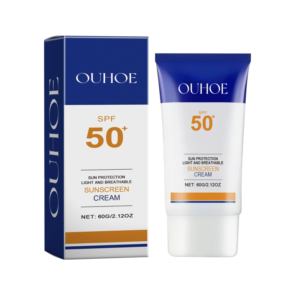 Sunscreen Cream, SPF50+ Long-lasting Natural Face Primer Cosmetics