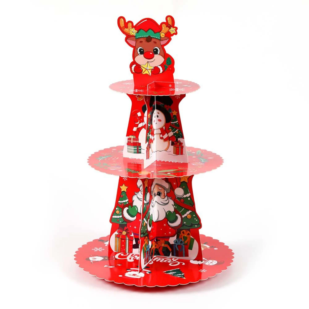 Christmas Cupcake Stand for Dessert Table Party Cupcake Tower