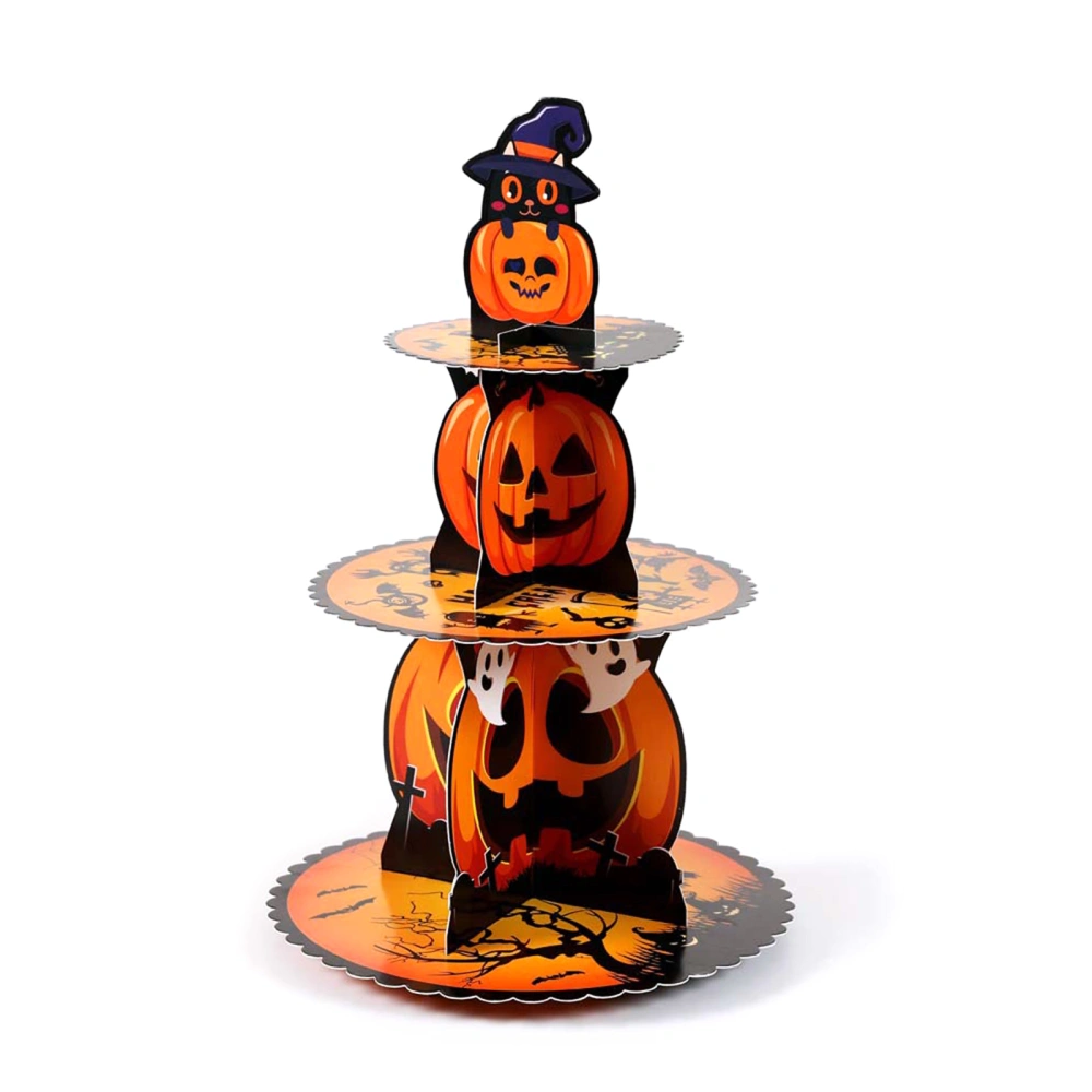 Halloween Cupcake Stand, 3-Tier DIY Cupcake Tray, Party Decor 