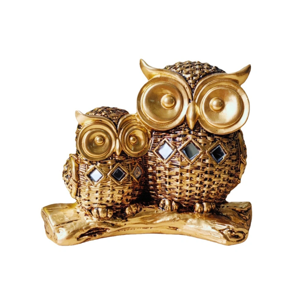 Owl Statue, Vintage Cute Resin Sculpture Desktop Decoration Gift