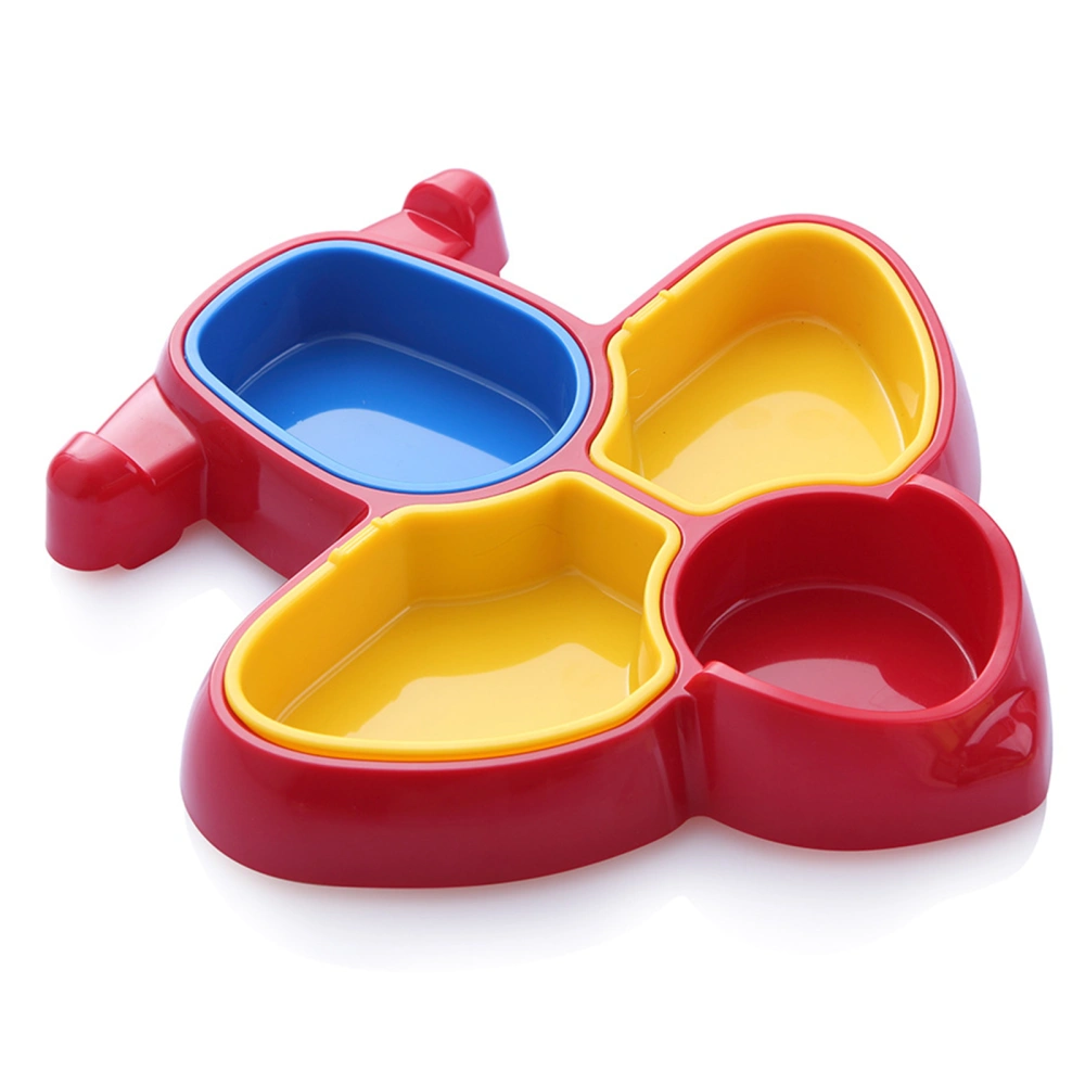 Toddler Food Plates Set Cute Aircraft Non-Toxic Separate Plates 