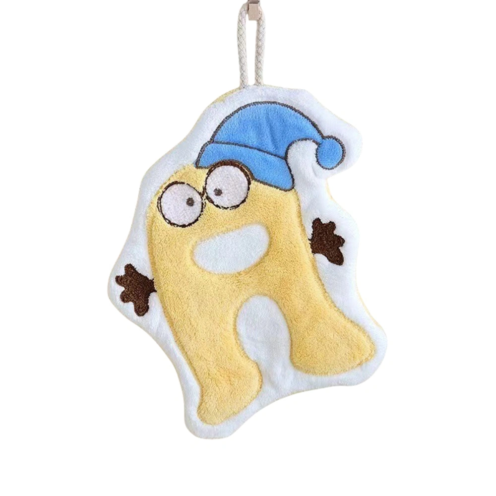 Cartoon Hand Towel Coral Velvet Absorbent Hanging Hand Towel